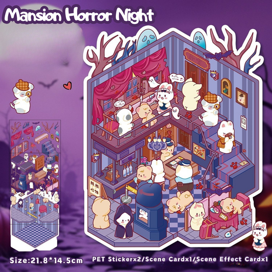 Yilan Mini Landscape Stickers 14 Mansion Horror Night