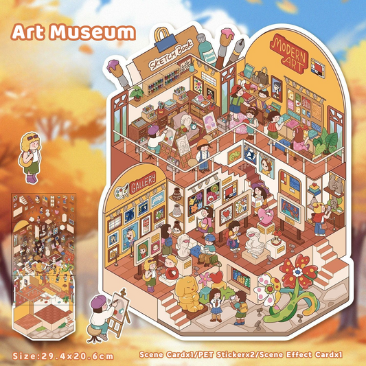 Yilan Large-sized 3D Stereoscopic Landscape Stickers for DIY Scrapbook 17 Art Museum