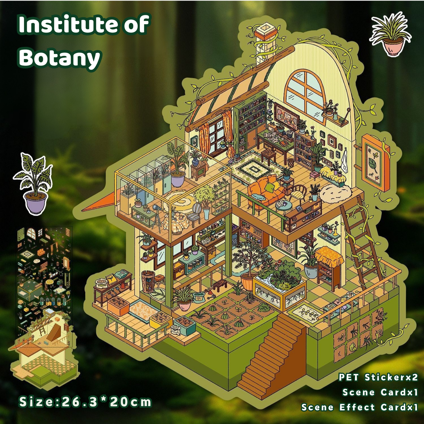 Yilan Large-sized 3D Stereoscopic Landscape Stickers for DIY Scrapbook 25 Institute of Botany