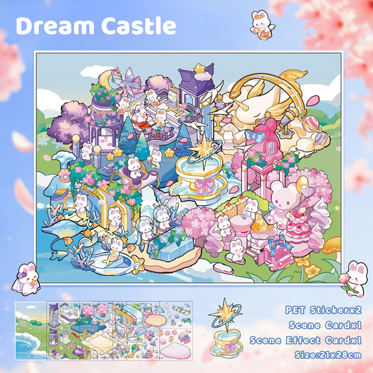 Yilan Large-sized 3D Stereoscopic Landscape Stickers for DIY Scrapbook 28 Dream Castle