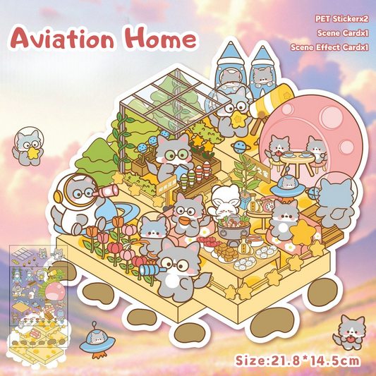 Yilan Mini Landscape Stickers 12 Aviation Home