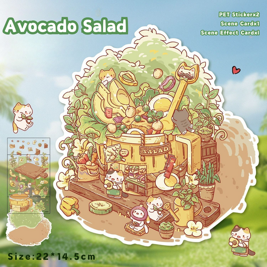 Yilan Mini Landscape Stickers 11 Avocado Salad