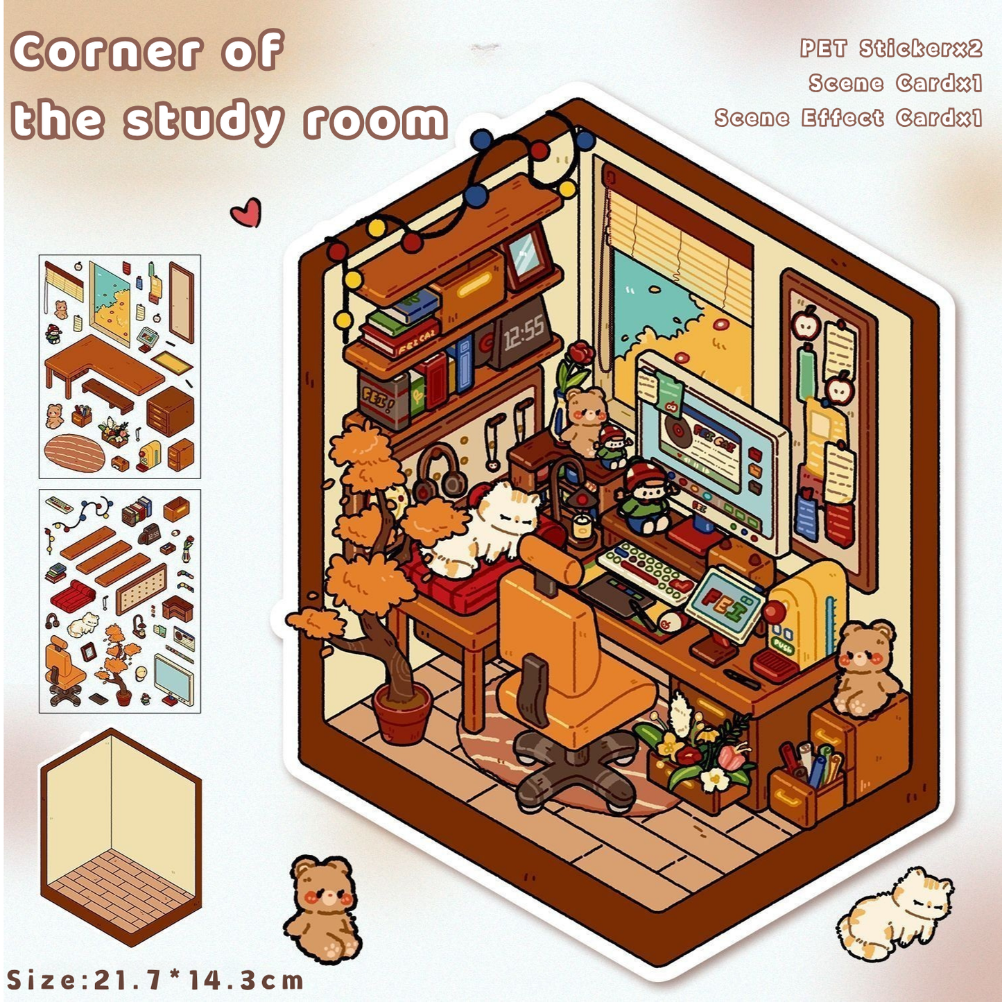 Yilan Mini Landscape Stickers 17 Corner of the study room