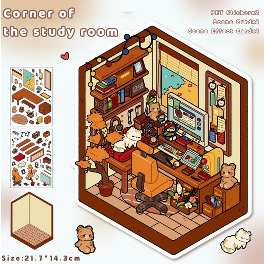 Yilan Mini Landscape Stickers 17 Corner of the study room