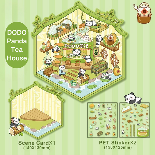 Yilan Mini Landscape Stickers 07 DODO Panda Tea House
