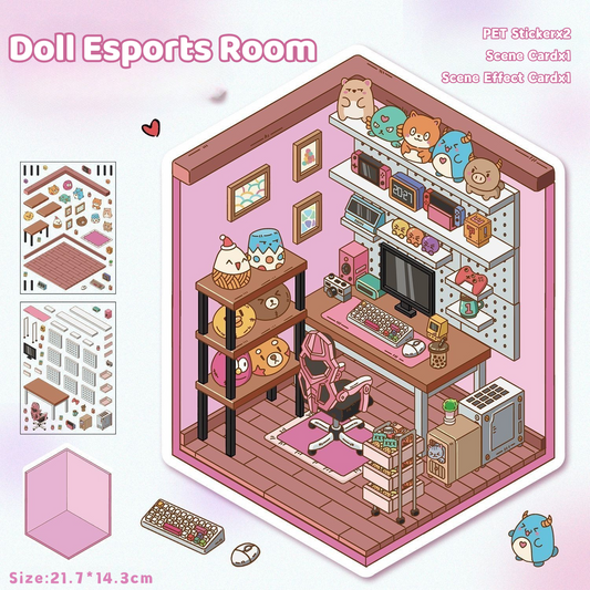Yilan Mini Landscape Stickers 20 Doll Esports Room