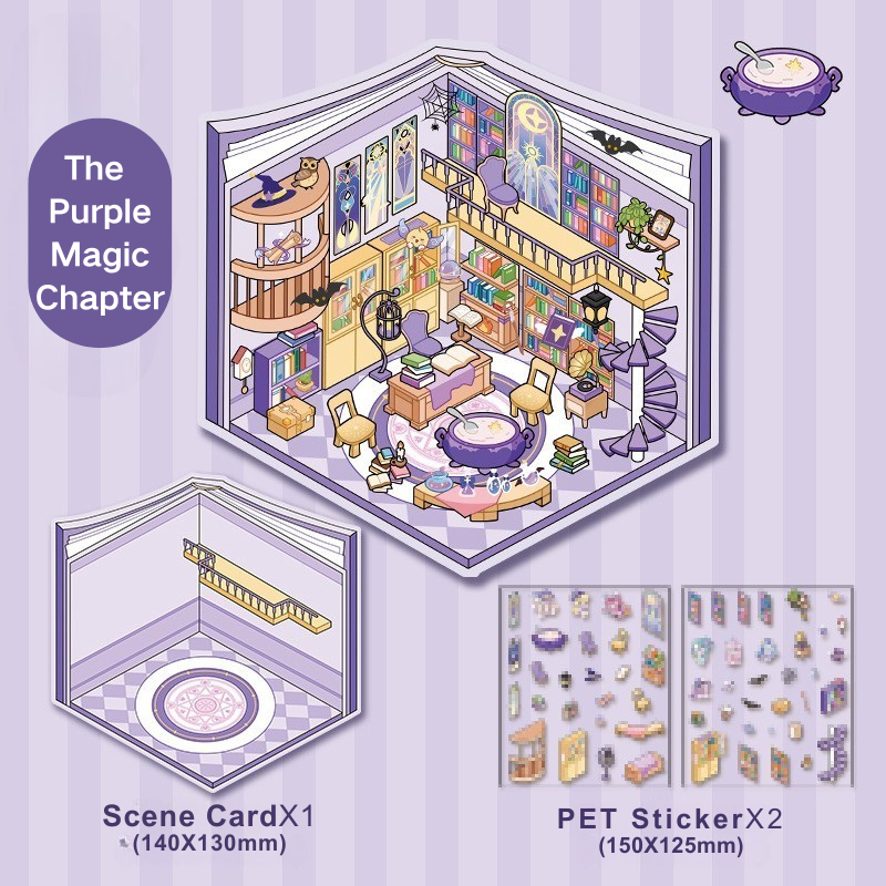 Yilan Mini Landscape Stickers 08 The Purple Magic Chapter