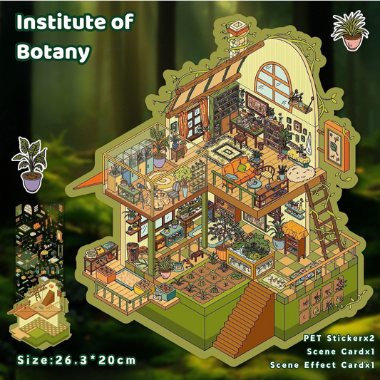 Yilan Large-sized 3D Stereoscopic Landscape Stickers for DIY Scrapbook 25 Institute of Botany