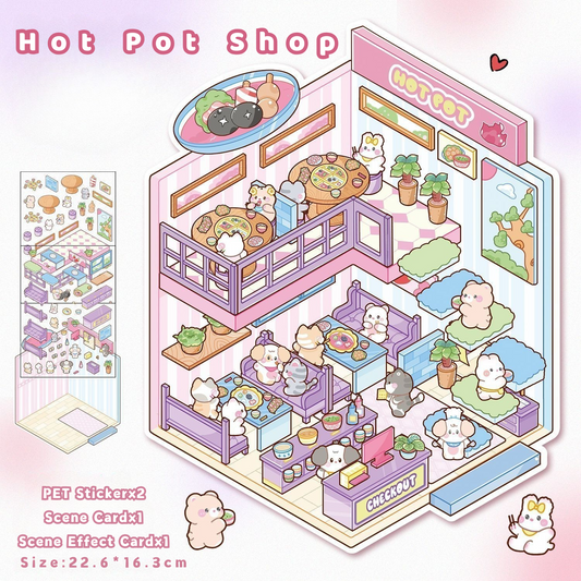 Yilan Mini Landscape Stickers 28 Hot Pot Shop