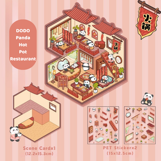 Yilan Mini Landscape Stickers 35 DODO Panda Hot Pot Restaurant