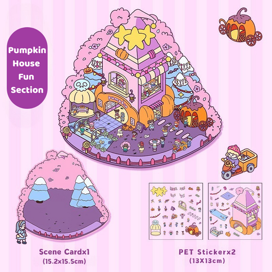 Yilan Mini Landscape Stickers 40 Pumpkin House Fun Section