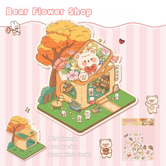 Yilan Mini Landscape Stickers 49 Bear Flower Shop