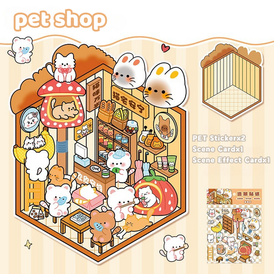 Yilan Mini Landscape Stickers 52 Pet Shop