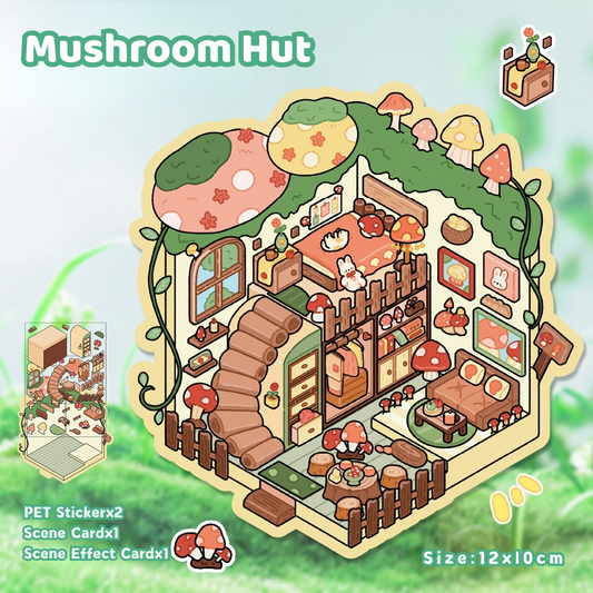 Yilan Mini Landscape Stickers 63 Mushroom Hut