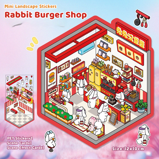 Yilan Mini Landscape Stickers 66 Rabbit Burger Shop